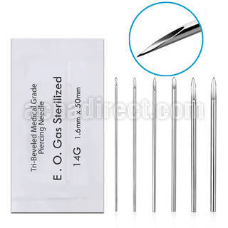 ned pack of single use sterilized 316l steel piercing needle