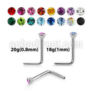 nlcb 316l steel nose stud 2mm color
