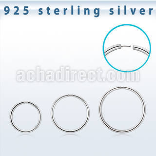 nr31 sterling silver seamless nose hoop w diameter 8 12mm