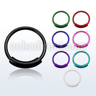 ns01bl color plated silver endless nose hoop with diameter 8mm