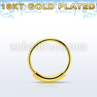 ns01rg sterling silver endless nose hoop with 18k gold plating