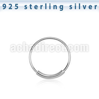 ns03 sterling silver endless nose hoop with diameter 12mm