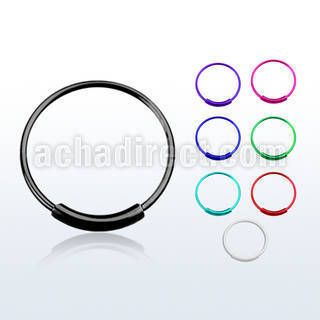 ns03bl color plated silver endless nose hoop with diameter 12mm