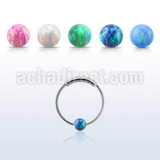 ns03o aro nariz continuo plata esterlina 0 6mm bola opalo 3mm 12mm distribuidor mayorista