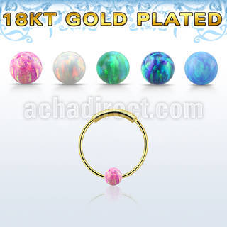 ns03rgo aro nariz continuo plata 925 oro 18 kts 0 6mm bola opalo 3mm 12mm distribuidor