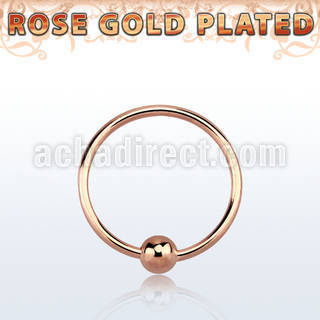 ns05rs rose gold silver nose hoop w ball w diameter of 8mm
