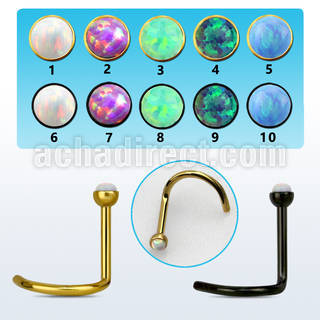 nstcop anodized steel nose screw w round synthetic opal top