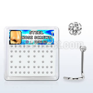 nswz2xc box w 316l steel nose screws, 20g w prong set 2mm cz