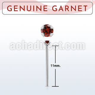 nypge2 925 silver bend it yourself nose stud w a garnet stone