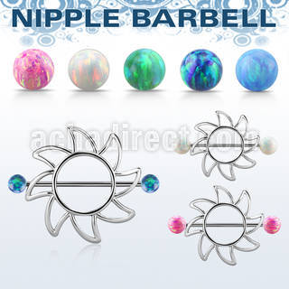 opnp103 sun shaped nipple shield w 5mm synthetic opal balls