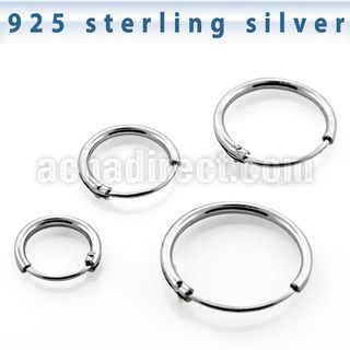 pho pair of silver hoop earrings size thickness 1 2mm