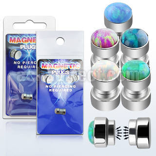 pkmp119 magnetic steel fake plug w synthetic opal top