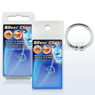 pksc2 surtido piercings falsos piecings nariz falsos clip plata esterlina 925 10mm 1 pieza mayorista