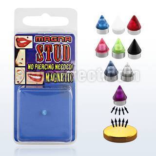 pmvn3 3mm cone acrylic uv fake magna stud w magnet backing