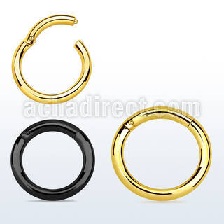 pvd plated steel hinged segment ring, 12g (2mm) 