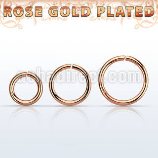 rssel16 rose gold plasted 925 silver seamless ring (1.2mm)