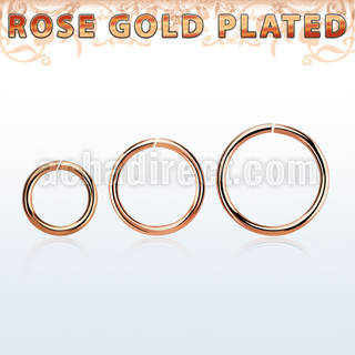 rssel18 rose gold plasted 925 silver seamless ring (1mm)