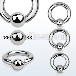 sbcr6 316l steel spring loaded ball closure ring 6g 8mm ball