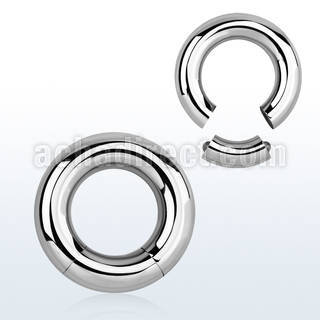 seg2 high polished surgical steel segment ring, 2g (6mm)