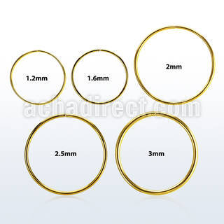 sellg gold pvd plated surgical steel xl sized seamless ring