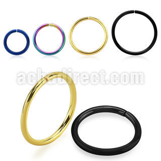 selt18 pvd plated 316l steel ring 18g 1mm diameter 6mm 10mm