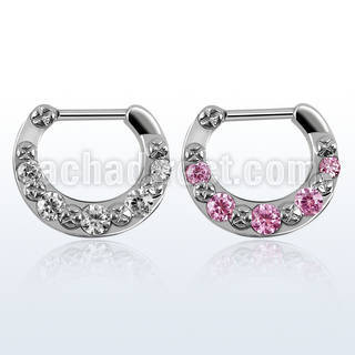 sepg16 septum clicker 5 cristal 5 tornillos barra cierre acero 316l distribuidor