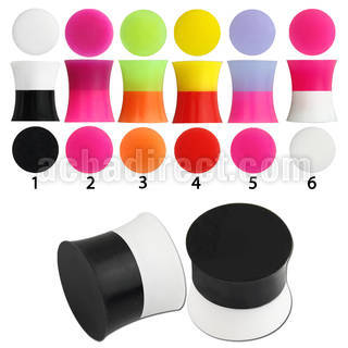 sidp dilatacion plug doble flare silicono 2 tonos disfruta teniendo colores diferentes unico plug distribuidor mayorista