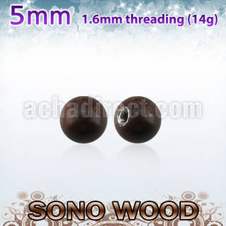 snball5 bola madera sono 5mm rosca acero quirurgico distribuidor mayorista