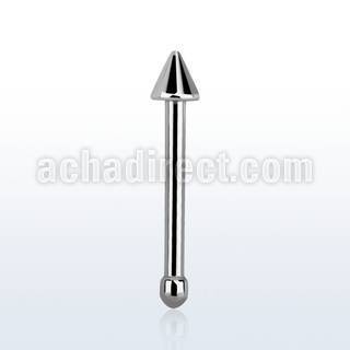 sncn 316l steel nose bone 20g 0 8mm w 2mm cone shaped top