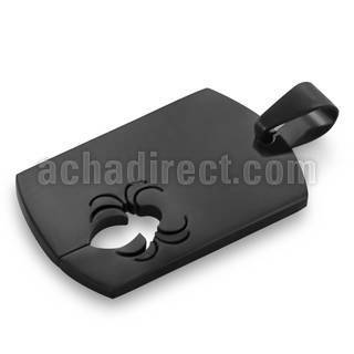 spdk13 black stainless steel pendant with laser cut spider