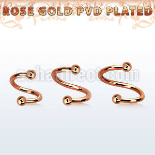 spettb25 espiral ceja acero 316l pvd oro rosa bolas 2 5mm distribuidor