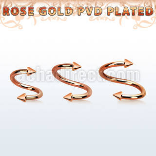 spettcn2 espiral ceja acero 316l pvd oro rosa conos 2mm venta