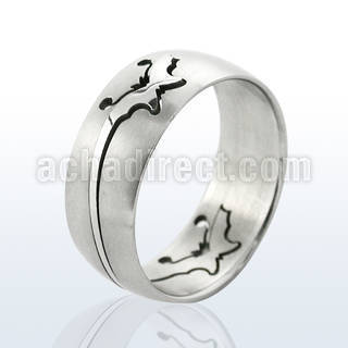 sr143 anillo rejilla acero inoxidable mate mariposa cortada al por mayor