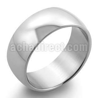 sr150 high polished steel engravable comfort fit band ring