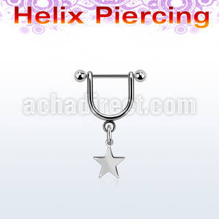 steel helix stirrup w a dangling plain steel star