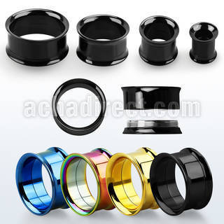 sthp pvd threaded 316l steel double flared flesh tunnel