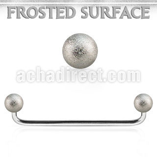 subbfo5 steel industrial surface barbell 5mm frosted steel balls