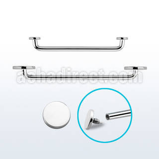 sudie internal steel surface barbell w 2 4 to 5mm flat disks