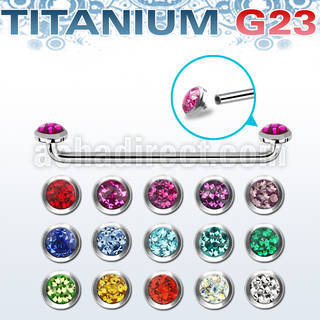 sudtaf5c barbell superficial industrial acero quirurgico rosca interna 90 grados titanio g23 5mm multi cristal feridol mayorista