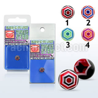 tguvwe web uv illusion tongue stud holds with suction