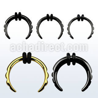 tpcp pvd 316l steel septum pincher with ridged ends o rings