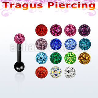 trgt7 anodized 316l steel tragus piercing w multicrystal ball