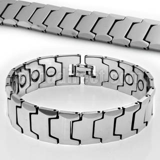 ub142 tungsten watch band bracelet with interlocking link