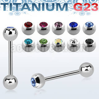 ubbc barbell lengua titanio g23 bola joya bisel 6mm bola titanio liso 6mm inferior distribuidor