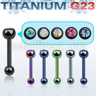 ubbert35 anodized titanium g23 tragus barbell w 4mm jewel ball