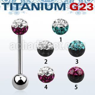 ubbfr5e titanium g23 barbell w 5mm 2 color ferido ball