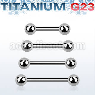 ubbnpg titanium g23 nipple barbell with two 5mm balls