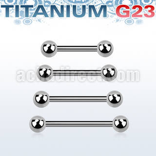 ubbnps barbell pezon titanio g23 bolas 4mm venta
