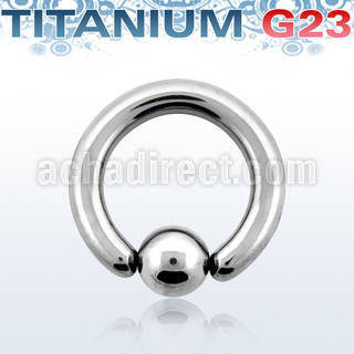 ubcr6 titanium g23 ball closure ring, 6g (4mm) w a 8mm ball