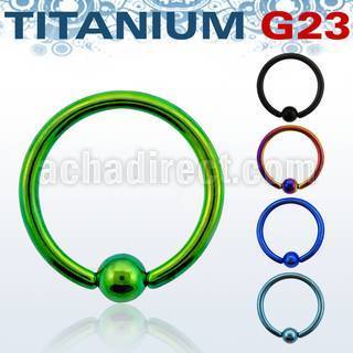 ubcrt18s premium pvd titanium g23 ball closure ring w 2 5mm ball